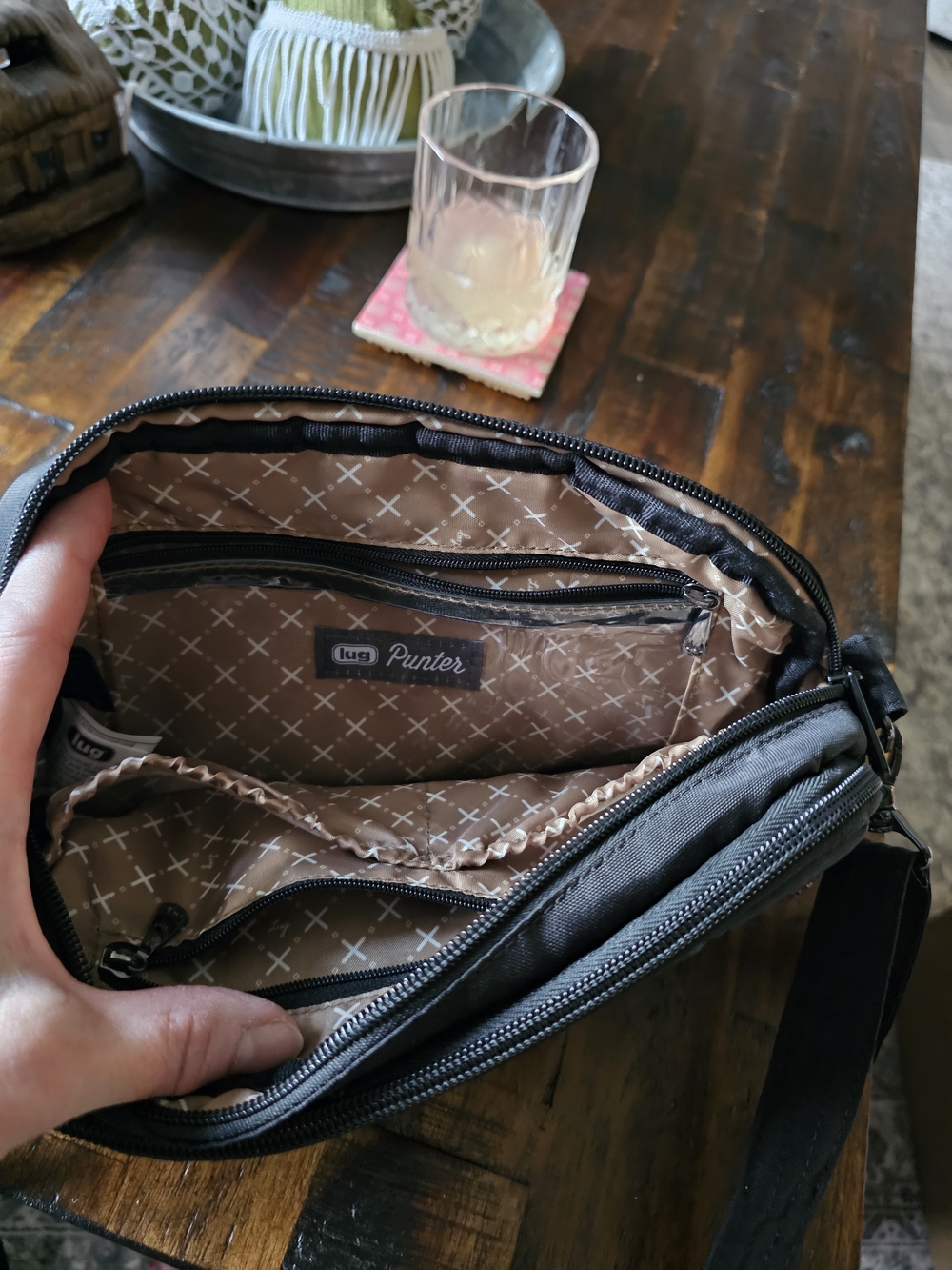 lug Punter Crossbody Bag - Black